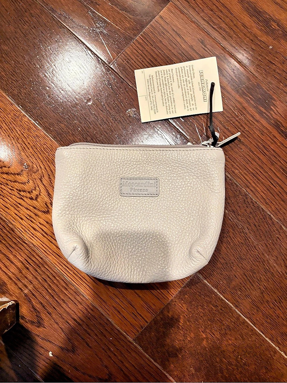 Moscadini Cosmetic Pouch in White NWT